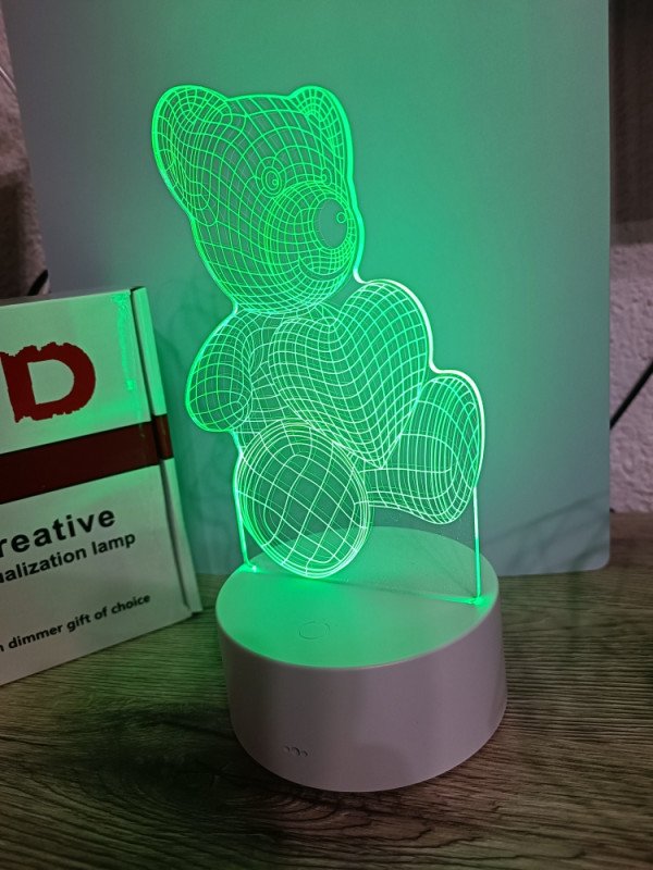 BLACK FRIDAY! 3D rgb lampa medo (7 boja)