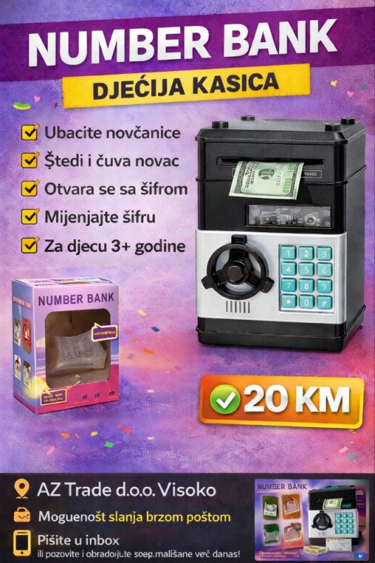 Dječija električna kasa - sef