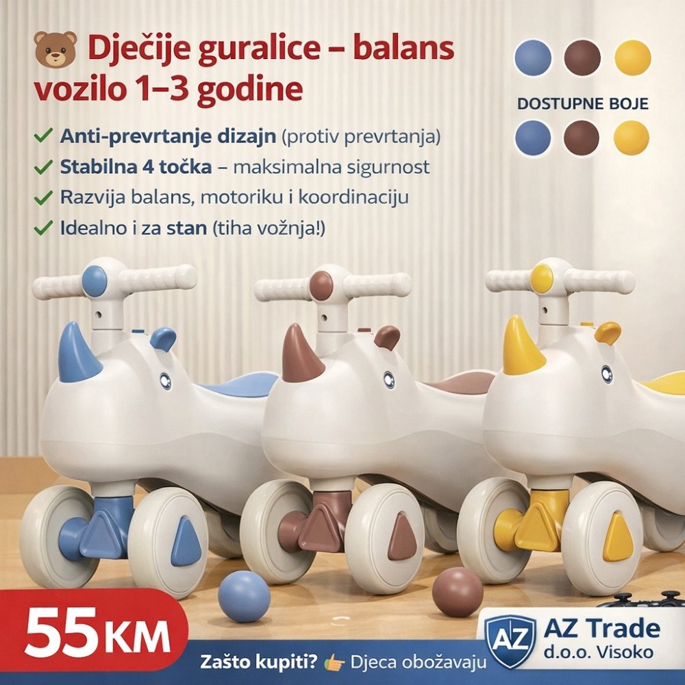 Dječija guralica / balans nosorog