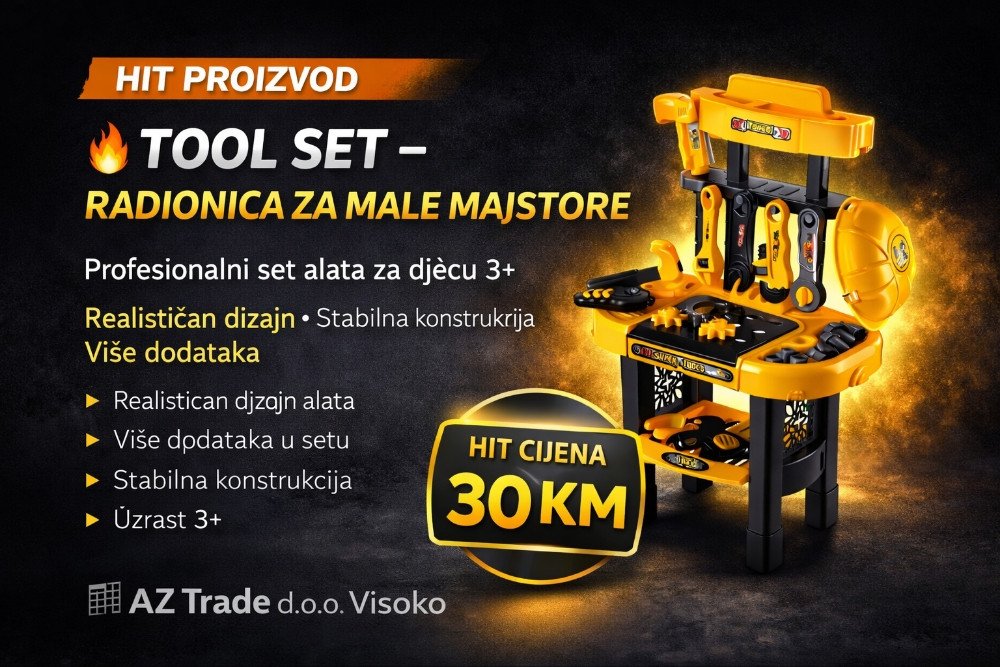 Dječiji radni stol sa alatom - alat