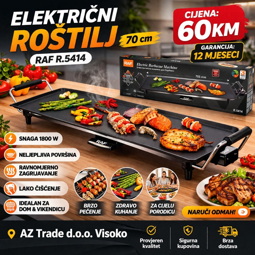 Električni roštilj 70cm RAF R.5414
