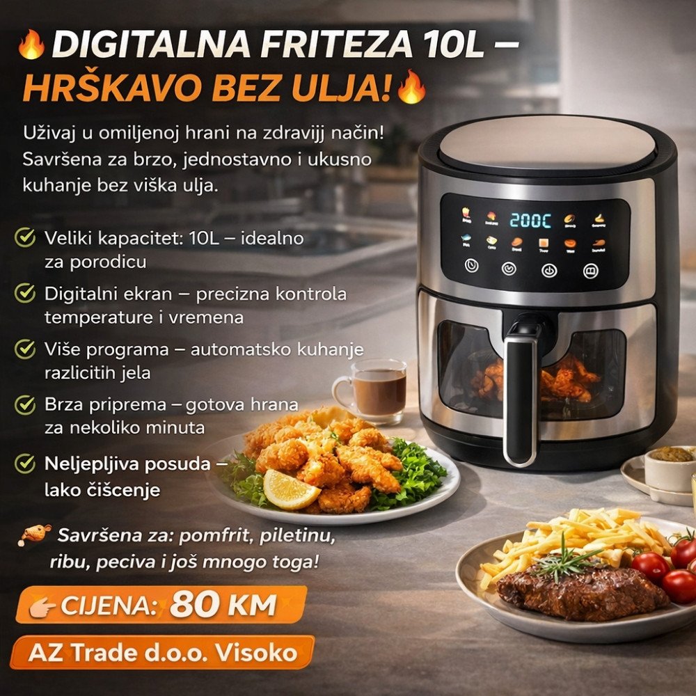 Friteza na vrući zrak Silver Crest 10L