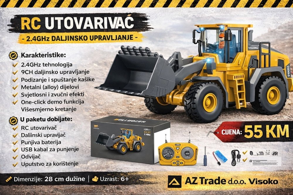 Igračka RC UTOVARIVAČ 2.4GHz DALJINSKO UPRAVLJANJE