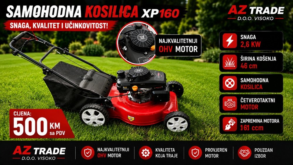SAMOHODNA KOSILICA XP160 2,6 kW širina košenje 46cm