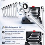 Set ključeva 12 kom fleksibilna glava / rajšna