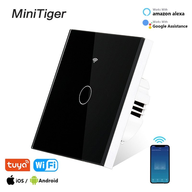 Smart wifi / touch prekidač 1 pol (crni)