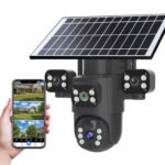Solarna WIFI kamera sa 3 objektiva (3x5MPx)