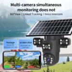 Solarna WIFI kamera sa 3 objektiva (3x5MPx)