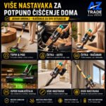 Štapni usisivač V10 MAX Snaga 650W koja čisti bez kompromisa