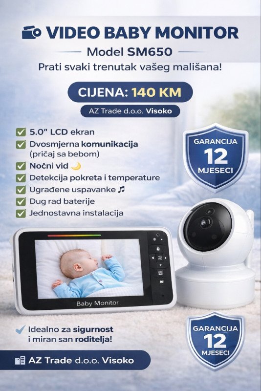 VIDEO BABY MONITOR, Model SM650