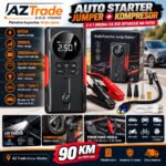 AUTO STARTER JUMPER i KOMPRESOR 2-u-1 uređaj za hitne situacije
